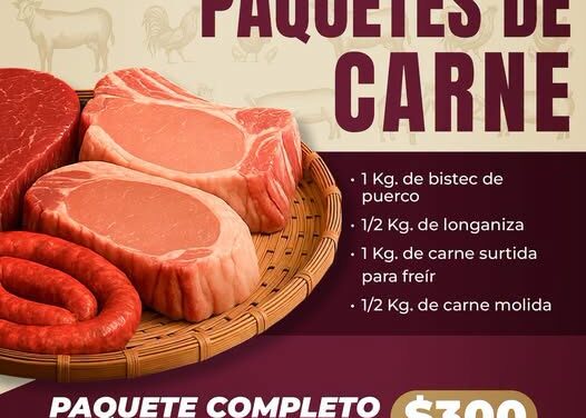 Ofrece Atotonilco de Tula paquetes de carne a precio preferencial