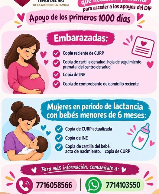DIF Tepeji del Río anuncia apoyos para mujeres embarazadas y en periodo de lactancia