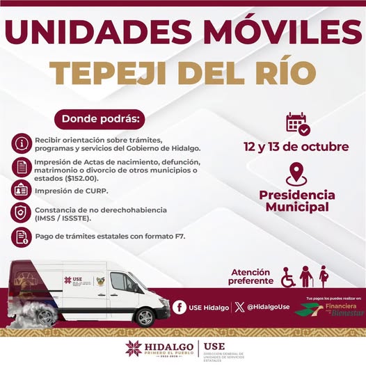 Realizarán expedición de actas del Registro del Estado Familiar en Tepeji del Río