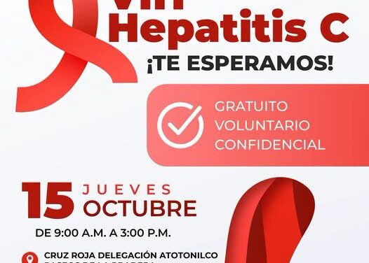 Realizarán jornada gratuita de pruebas rápidas de VIH y hepatitis C en Atotonilco