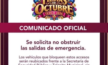 Exhortan a no obstruir salidas de emergencia durante las Fiestas de Octubre Tepeji 2026