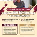 Atotonilco de Tula realizará campaña gratuita de vacunación y esterilización para perros y gatos en Toscana Alta