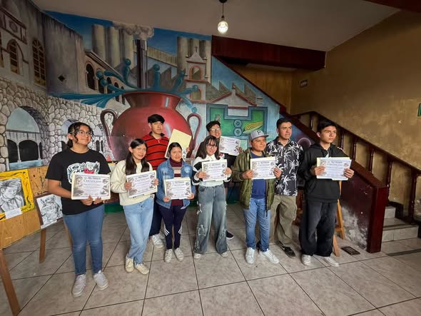 Inauguran exposición de dibujo realista de niñas, niños y jóvenes en Atotonilco de Tula