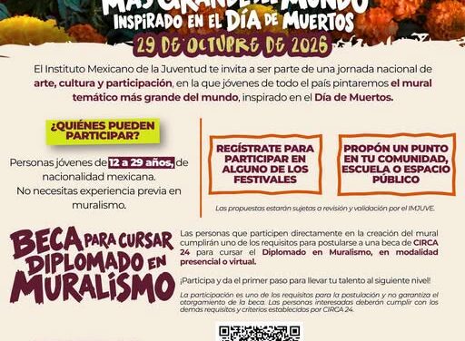 Tepeji del Río convoca a jóvenes para crear mural monumental por el Día de Muertos