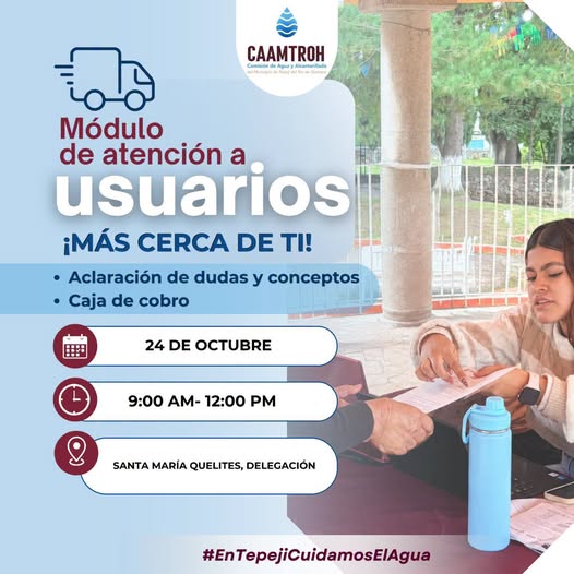 CAAMTROH acerca sus servicios a habitantes de Santa María Quelites