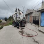 Realizan trabajos de sondeo en la red de drenaje de Tianguistengo, en Tepeji del Río