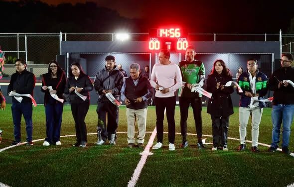 Inauguran cancha de fútbol 7 en Tula de Allende con inversión superior a 4 millones de pesos