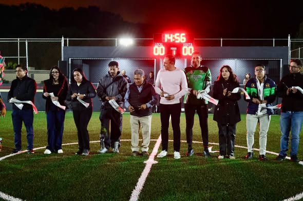 Inauguran cancha de fútbol 7 en Tula de Allende con inversión superior a 4 millones de pesos