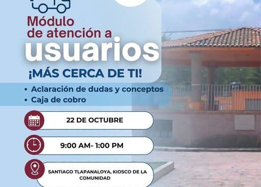 CAAMTROH acercará sus servicios a habitantes de Santiago Tlapanaloya