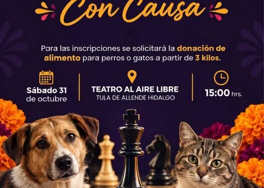 Tula de Allende realizará Torneo de Ajedrez con Causa en apoyo al bienestar animal