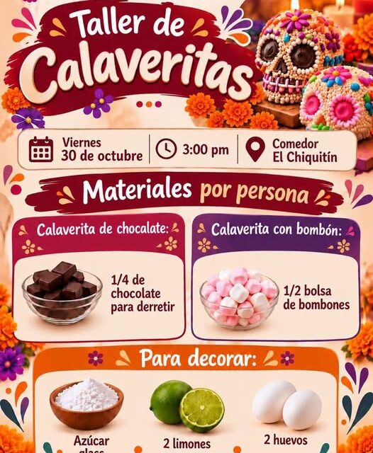 DIF Tepeji del Río invita a taller de elaboración y decoración de calaveritas