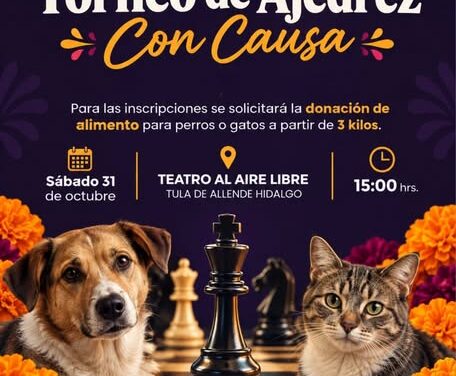 Tula de Allende realizará Torneo de Ajedrez con Causa en apoyo al bienestar animal