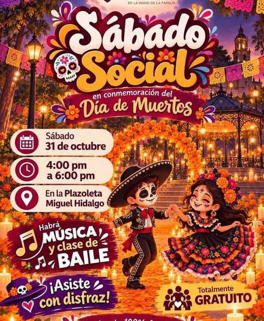 DIF de Tepeji del Río invita a celebrar el Día de Muertos con música y baile en el Sábado Social